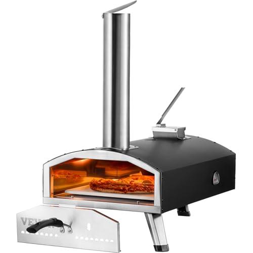 VEVOR Forno Portatile per Esterni 304 mm, Pellet e Trucioli e Carbone Tri-Fuel