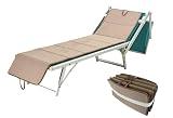 Cuscino Imbottito per Sdraio Lettino Materassino Prendisole Pieghevole Cuscino Poltrona Sdraio Relax Trasportabile Salvaspazio Misura Maxi 52x200 cm Tortora Marrone