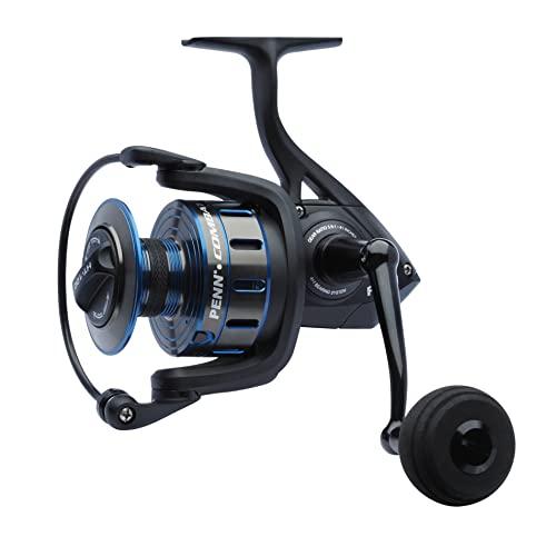 PENN Combat III, Mulinello da Spinning, Pesca in Mare, Mulinello Versatile per Barca, Kayak, Jigging, Surf, Unisex, Nero/Blu, 6000