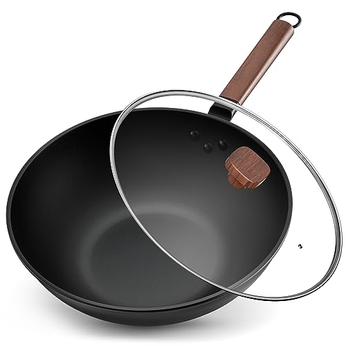 Jobin Wok Antiaderente in Acciaio al Carbonio 33cm