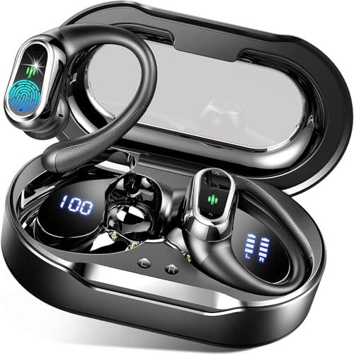 Cuffie Bluetooth Sport, Auricolari Bluetooth 5.4 ENC Riduzione del Rumore Mic, 50 Ore Cuffie Wireless con HiFi Stereo