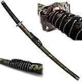 KATANA ORNAMENTALE SPADA GIAPPONESE PER DA ARREDAMENTO IN SETA NERA ARREDAMENTO