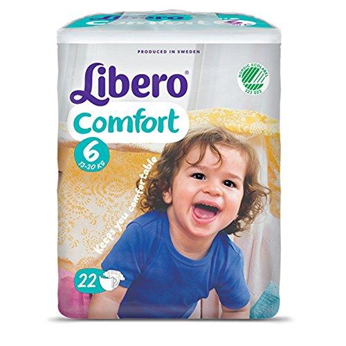 Pannolini Libero Comfort Misura 6 – Kg 12/22 – 176 pezzi (8 pacchi da 22)