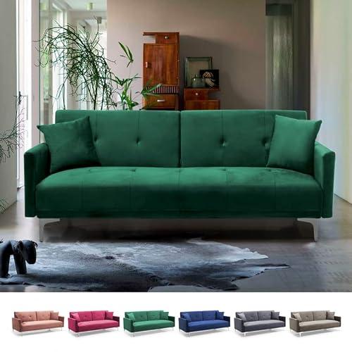 Produce Shop Divano letto moderno 3 posti design clic clac in tessuto velluto Villolus